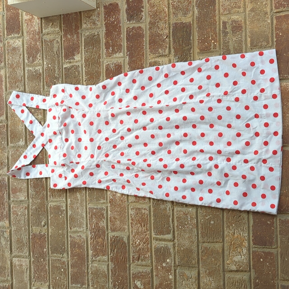 Adorable Handmade Vintage Red and White Polkadot Sheath Dress